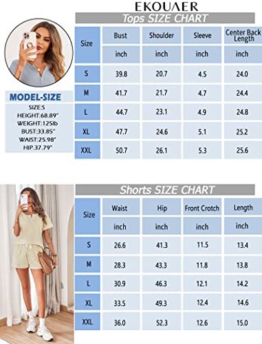 Ribbed Knit Short Sleeve Pajama Sets (US Only)
