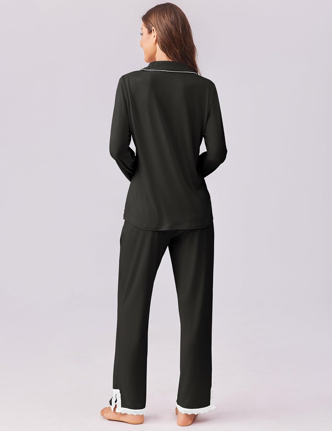 Pajamas Set Long Sleeve Button Down Lounge Set