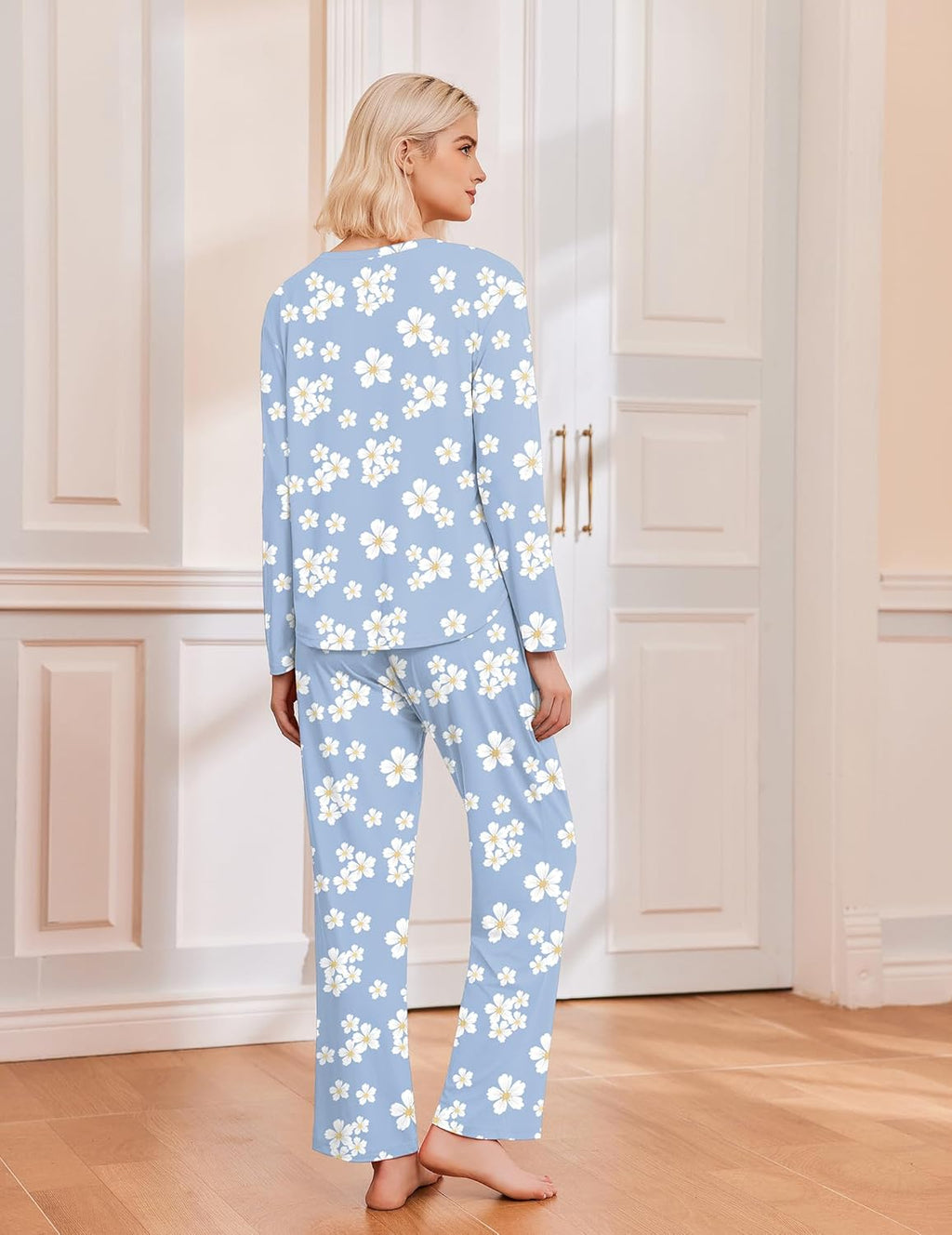 2 Pack Pajama Sets Long Sleeve Soft Pjs Set