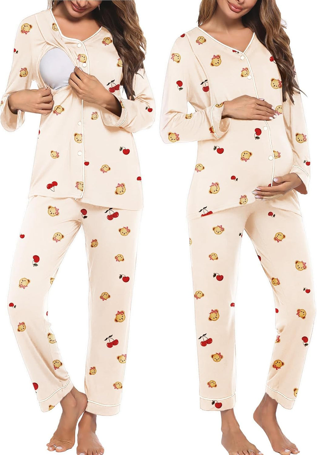 Maternity Pajama Set Button Down Nursing Pajamas
