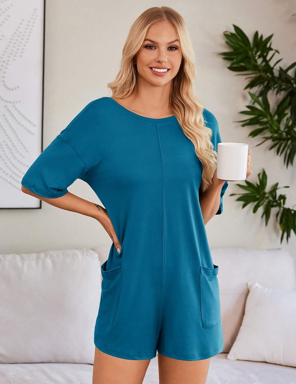 Rompers for Women Oversized Reversible Baggy T-shirt Jumpsuit