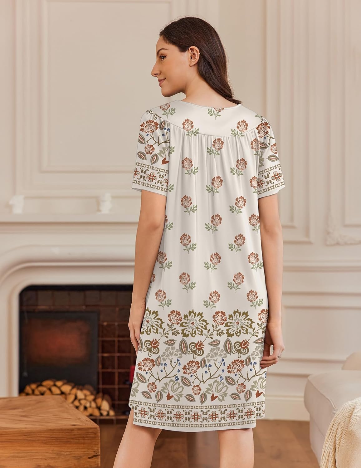 Moo Moos Button House Dresses with Pocket