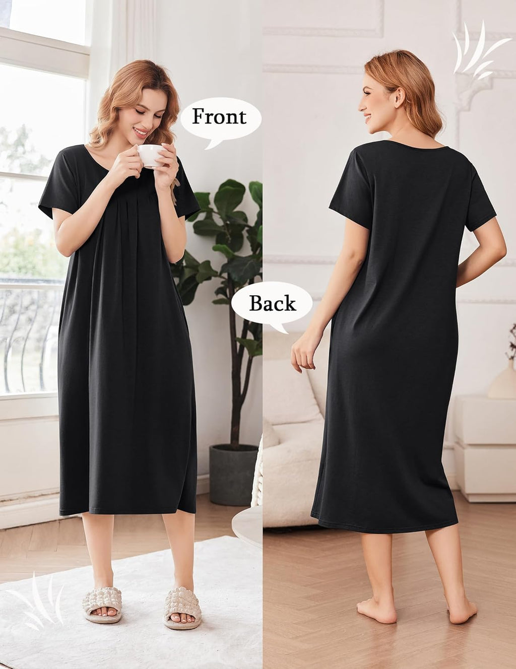 Cotton Nightgowns for Women Long House Dresses