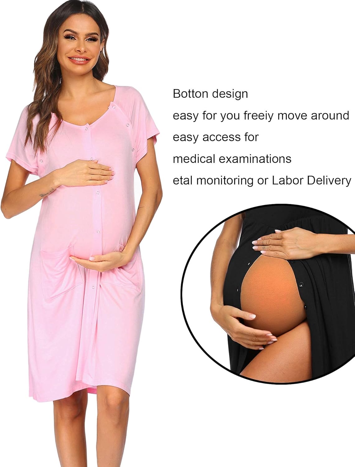 3 in 1 Labor/Delivery/Hospital Gown Nursing Dress