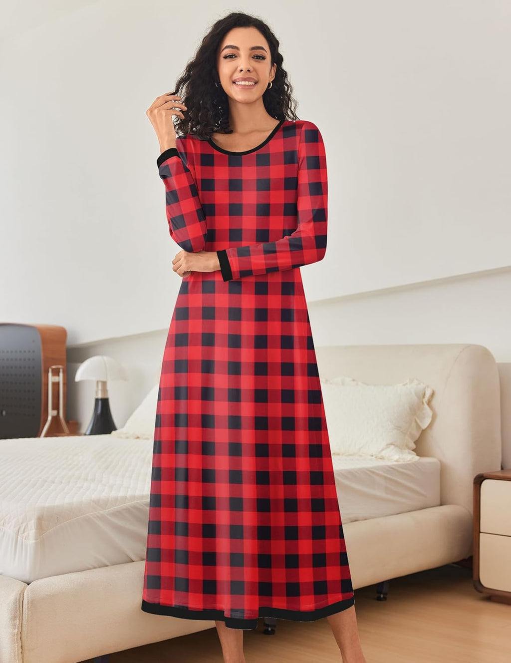 Nightgown Long Sleeve Full Length Long Nightshirt