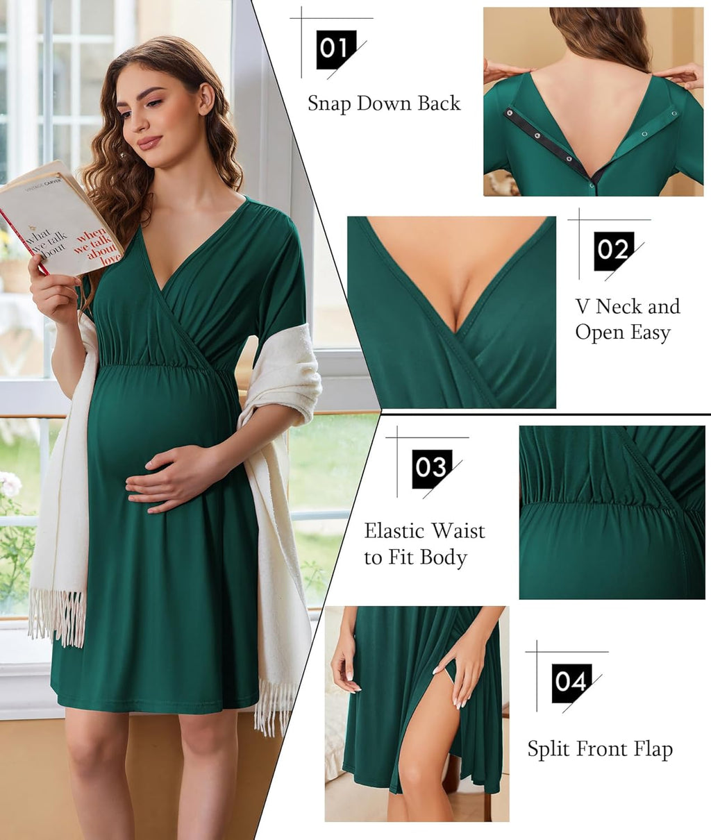 Maternity Nursing Dress Nightgown