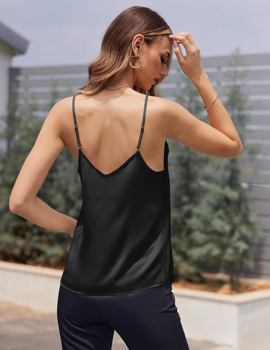 Lace Silk Satin Pajama Tank Tops