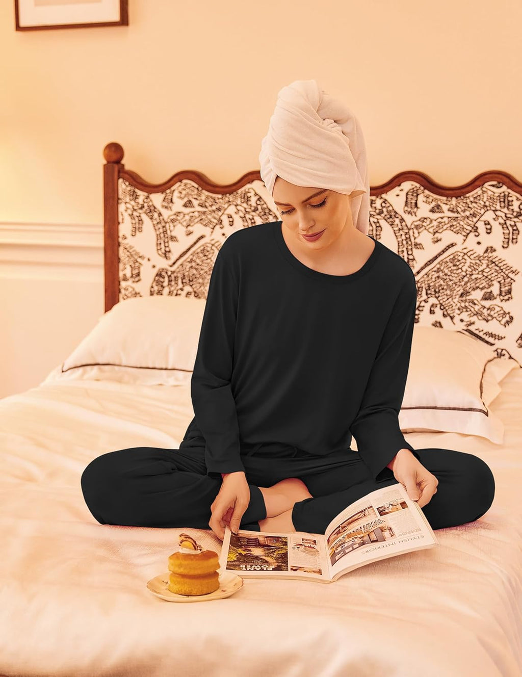 2 Pack Pajama Sets Long Sleeve Soft Pjs Set