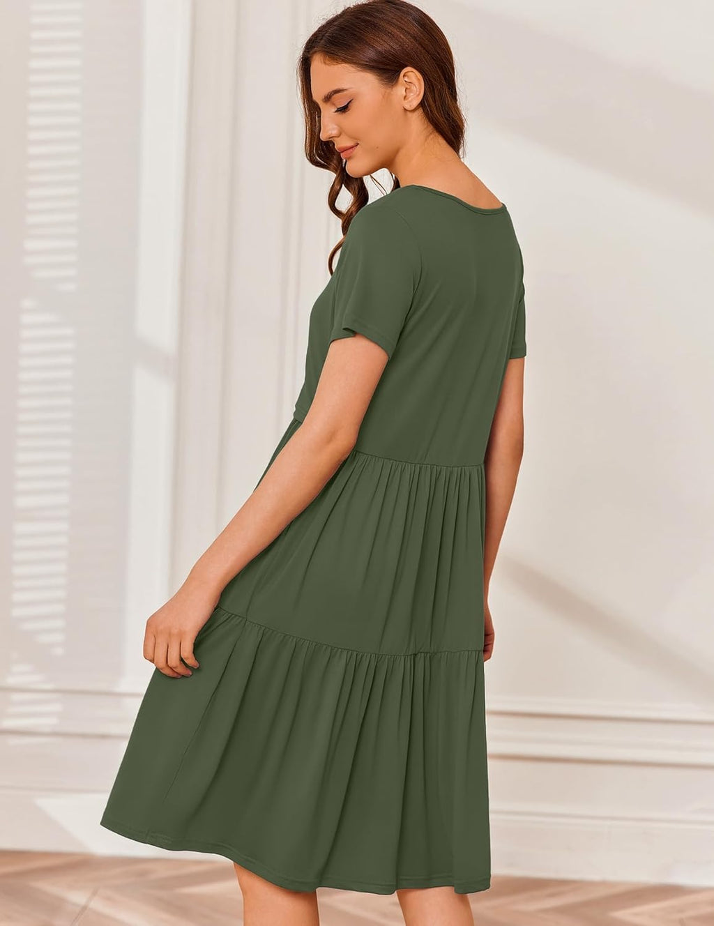 Breastfeeding Knee Length Maternity Dresses