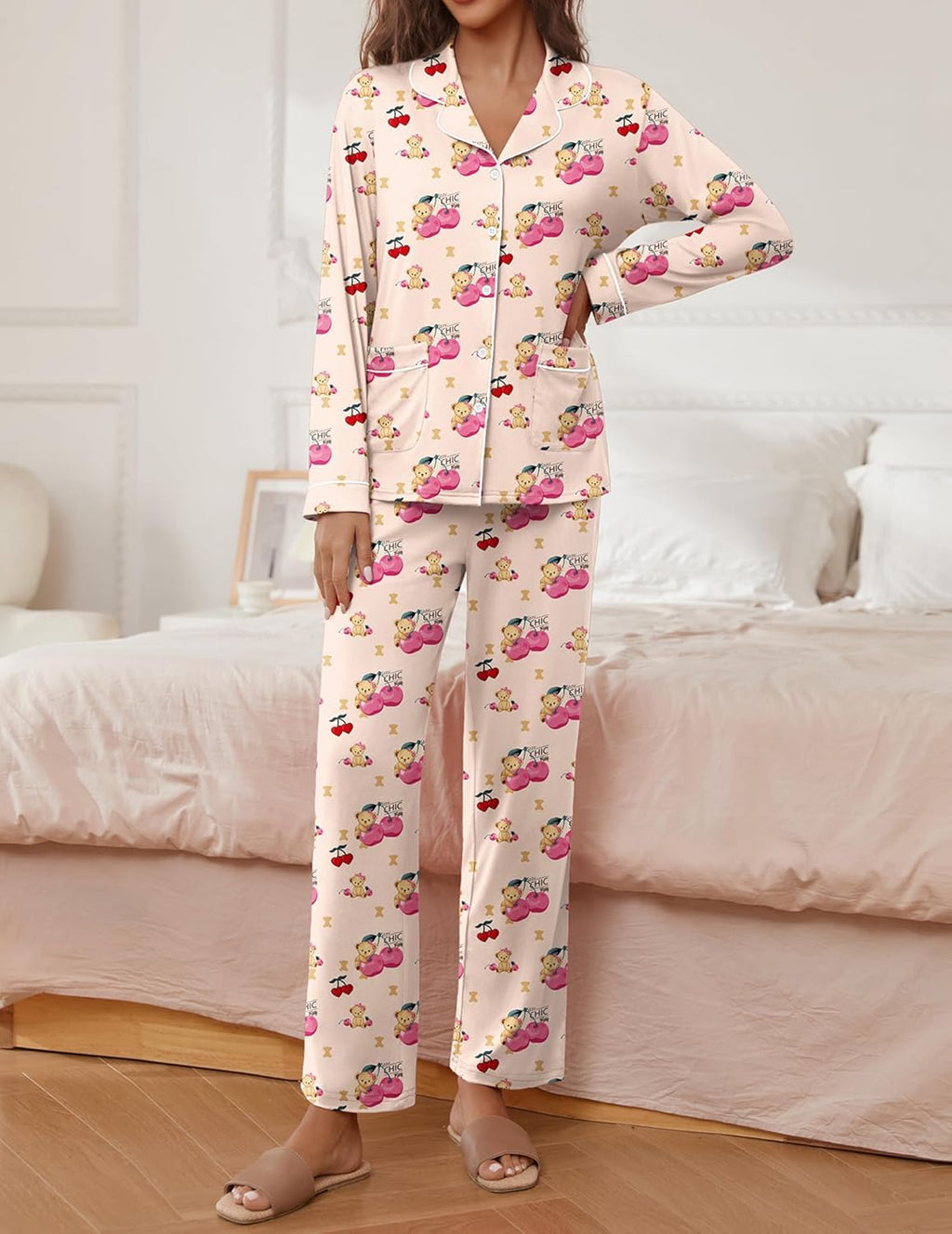 TEDDY Pajamas Set Long Sleeve Shirt and Pants