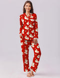 Pajamas Set Long Sleeve Button Down Lounge Set
