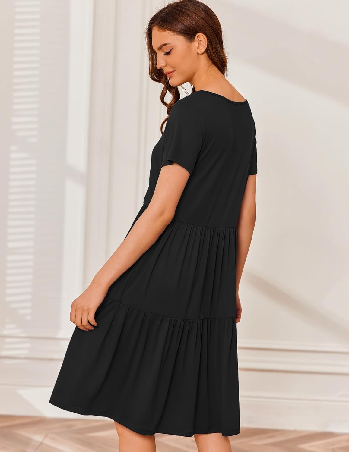 Breastfeeding Knee Length Maternity Dresses