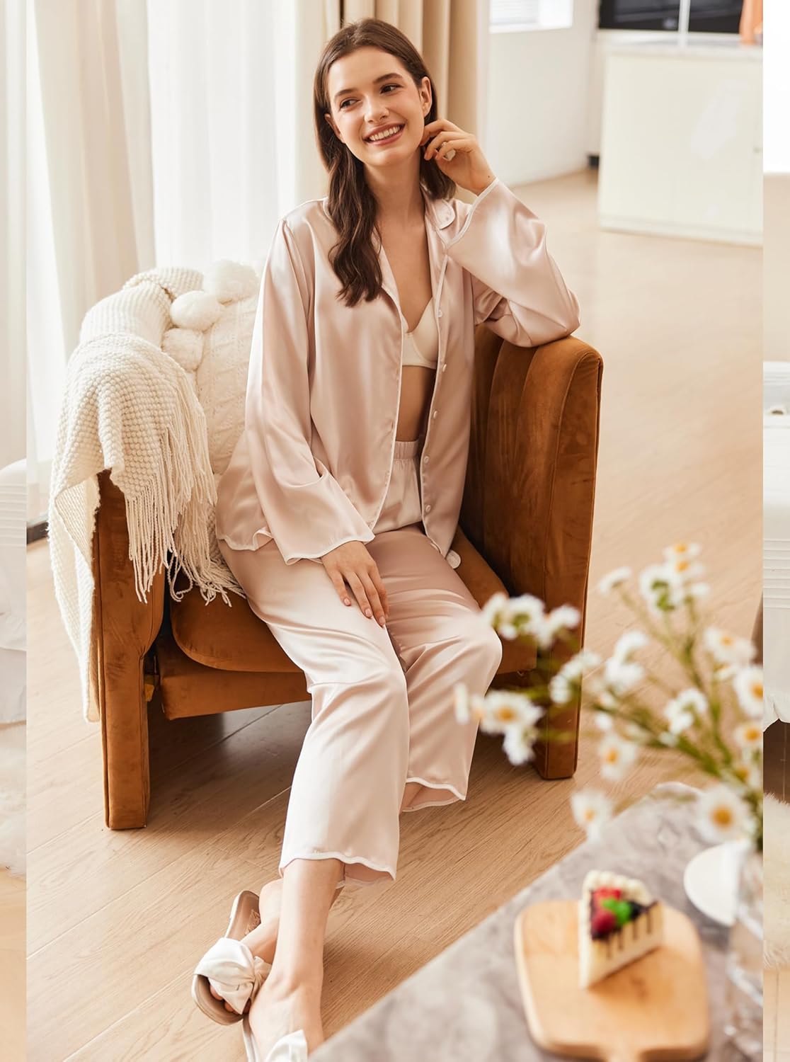 Silk Satin Pajama Set for Women