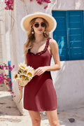 Soft Sleeveless Ruffle Strap Nightgown (US Only)