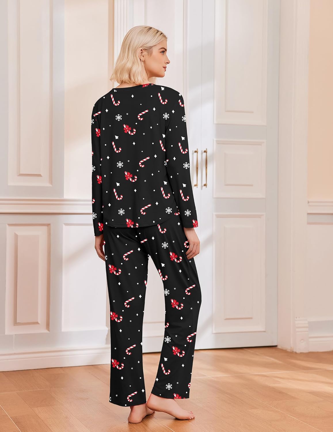 2 Pack Pajama Sets Long Sleeve Soft Pjs Set