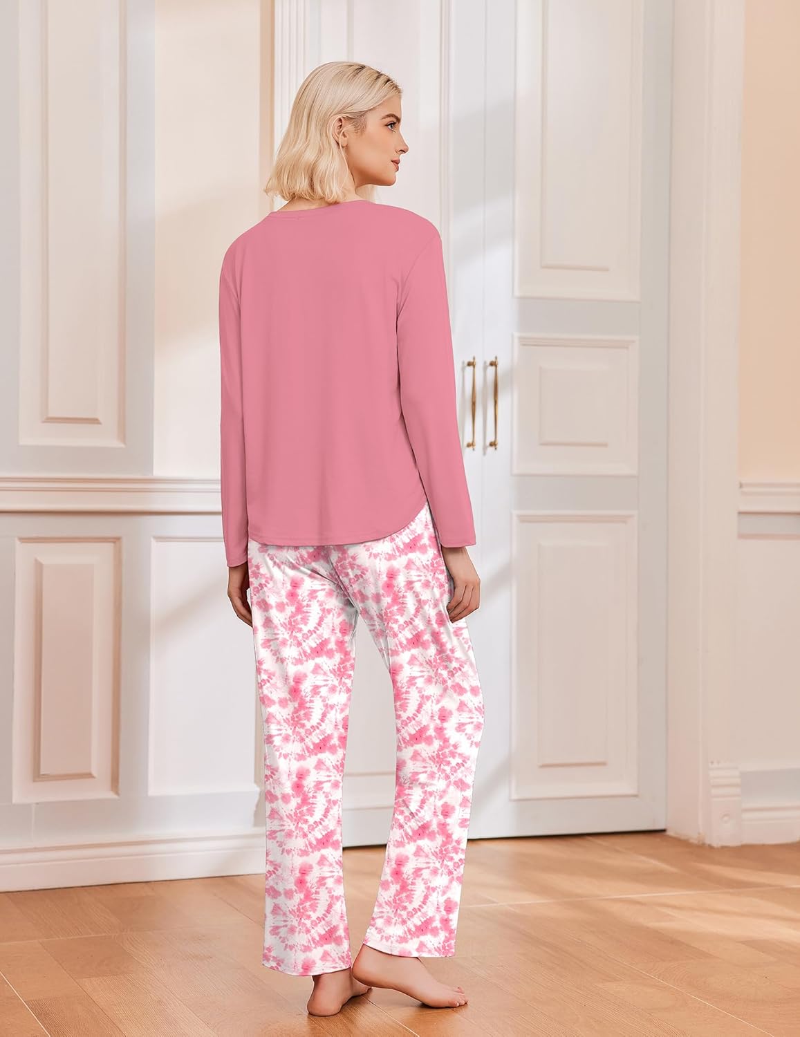 2 Pack Pajama Sets Long Sleeve Soft Pjs Set
