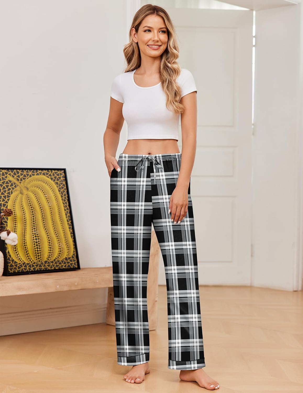 Pajamas Pant Soft Drawstring Pjs Comfy Sleep Pants
