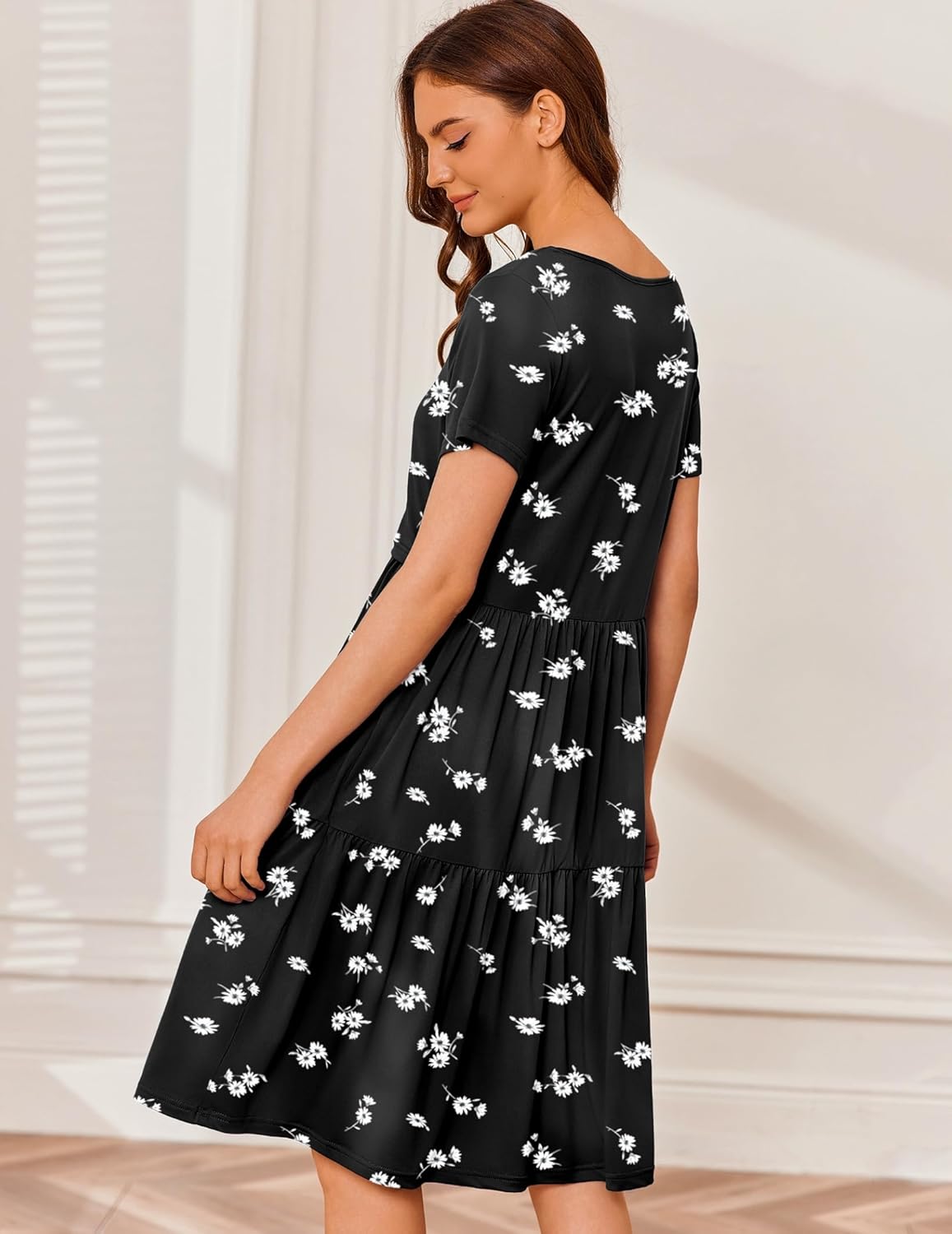Breastfeeding Knee Length Maternity Dresses