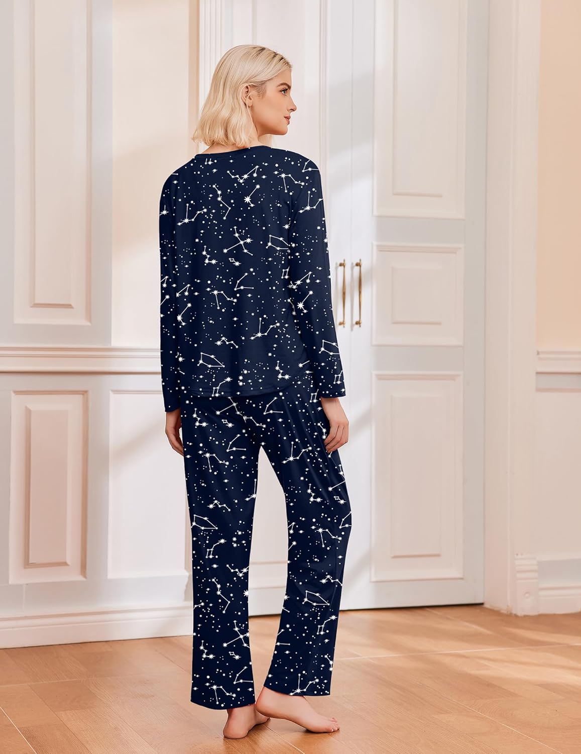 2 Pack Pajama Sets Long Sleeve Soft Pjs Set
