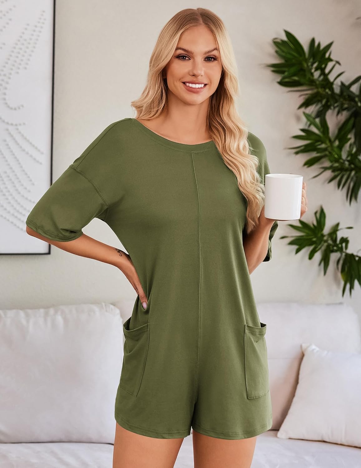 Rompers for Women Oversized Reversible Baggy T-shirt Jumpsuit