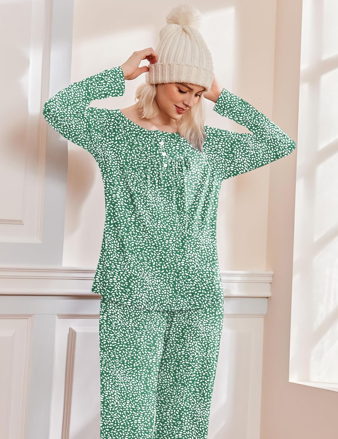 Long Sleeve Top & Pants Pjs Comfy 2 Piece Lounge Set