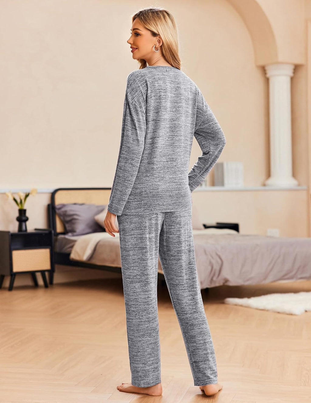 Long Sleeve Top and Pants Cozy Soft Pjs Lounge Set