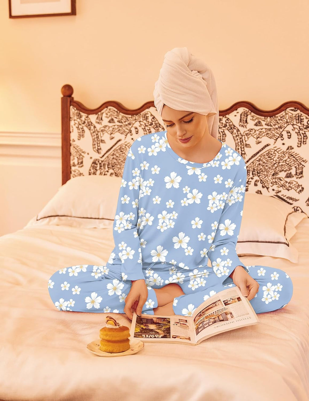 2 Pack Pajama Sets Long Sleeve Soft Pjs Set