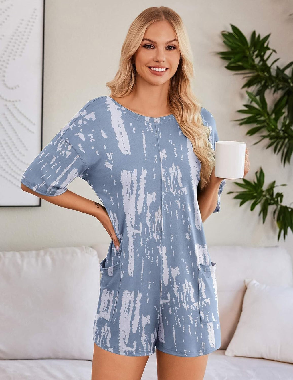 Rompers for Women Oversized Reversible Baggy T-shirt Jumpsuit