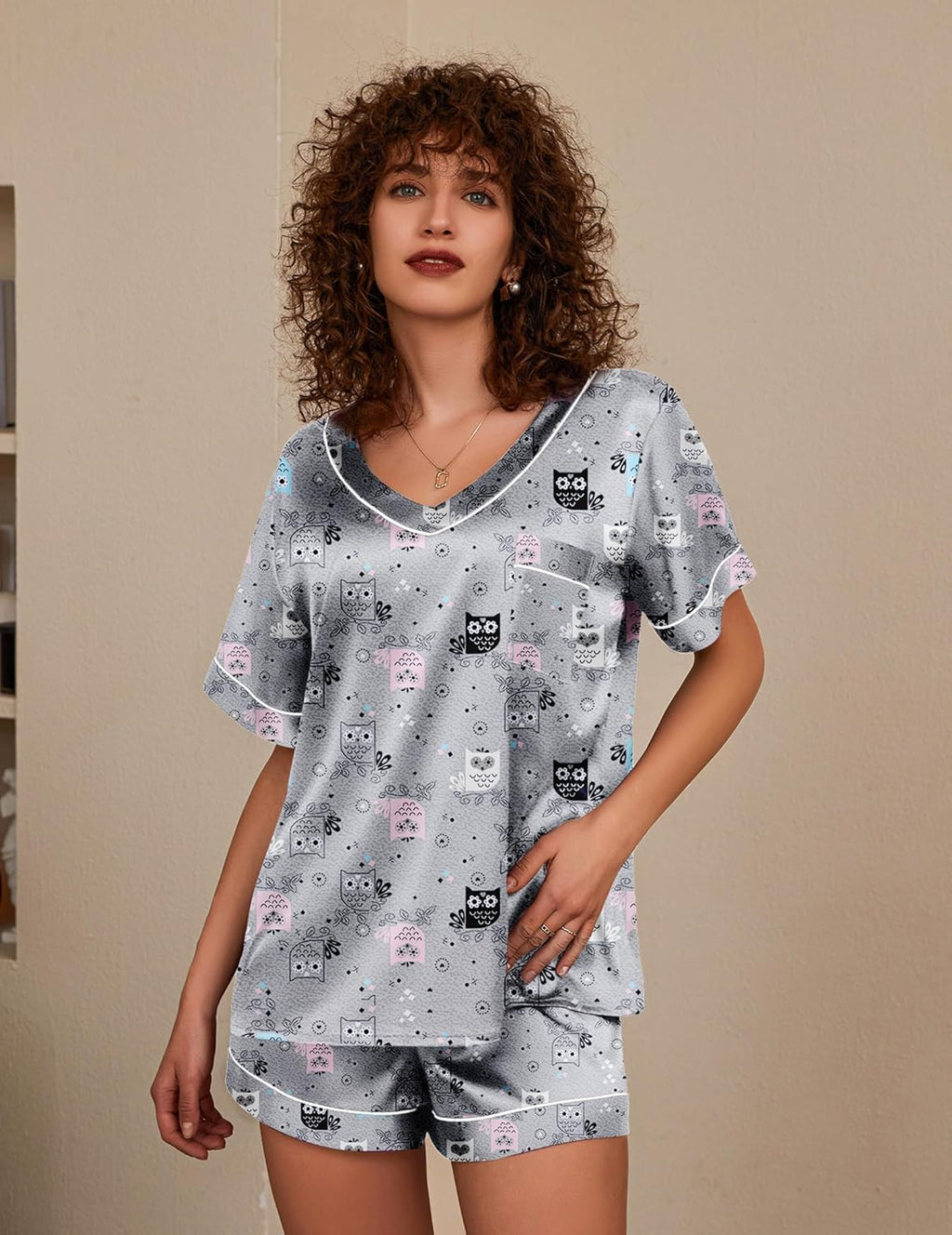 Silk Pajama Satin Pj Set Two Piece Soft Sets