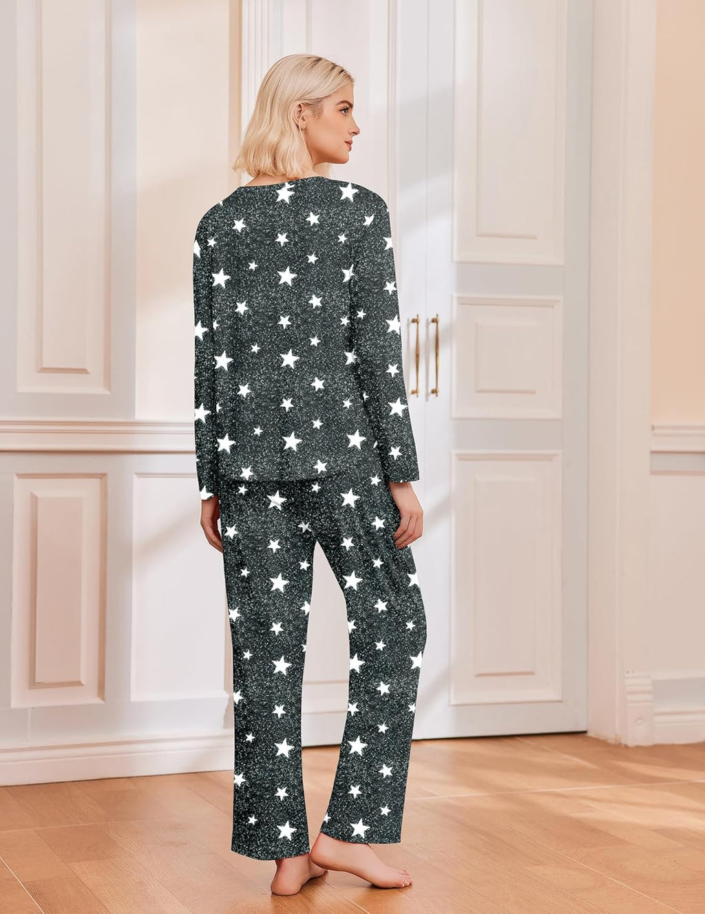 2 Pack Pajama Sets Long Sleeve Soft Pjs Set