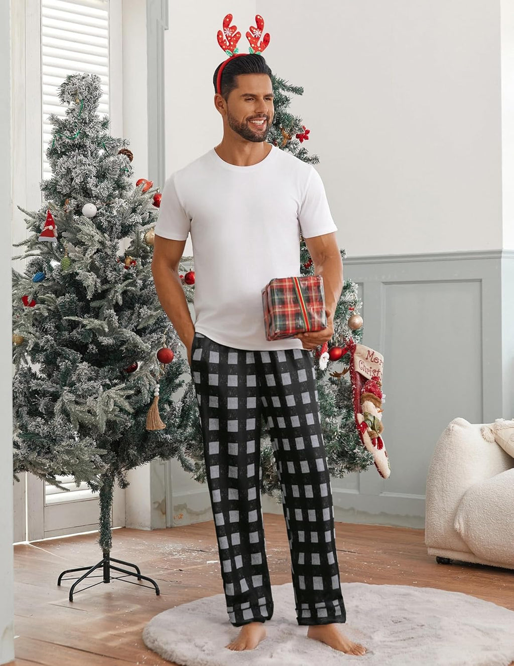 Mens Pajama Pants Sleepwear Soft Pjs Bottoms