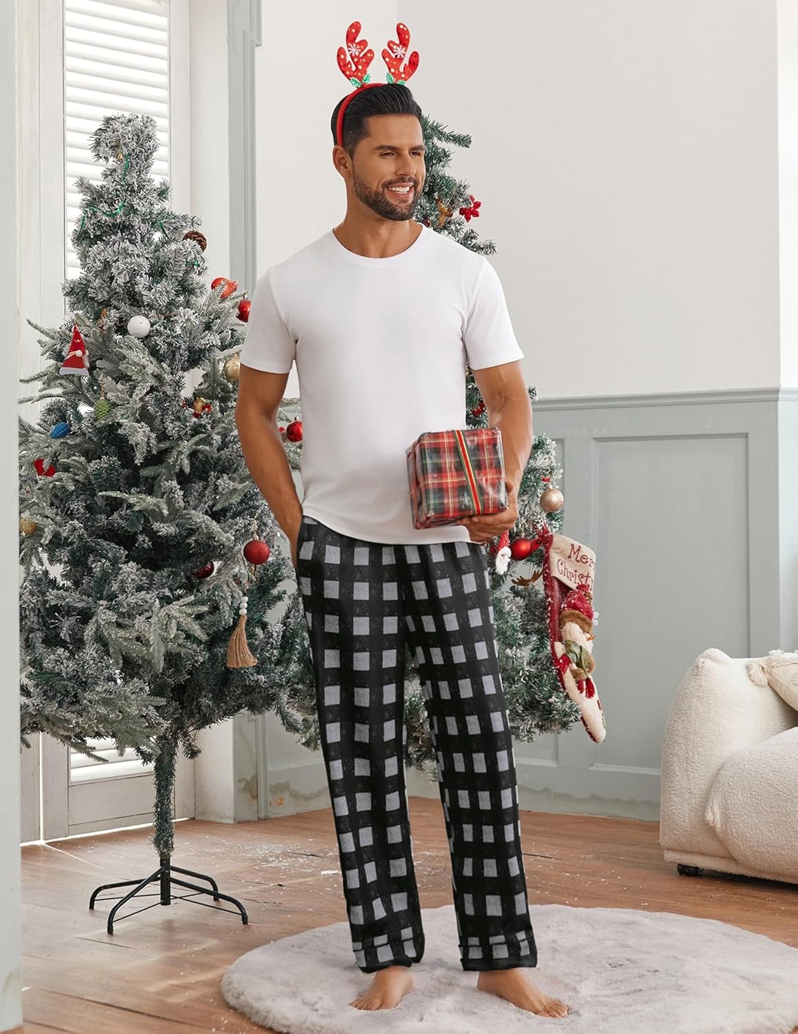 Mens Pajama Pants Sleepwear Soft Pjs Bottoms
