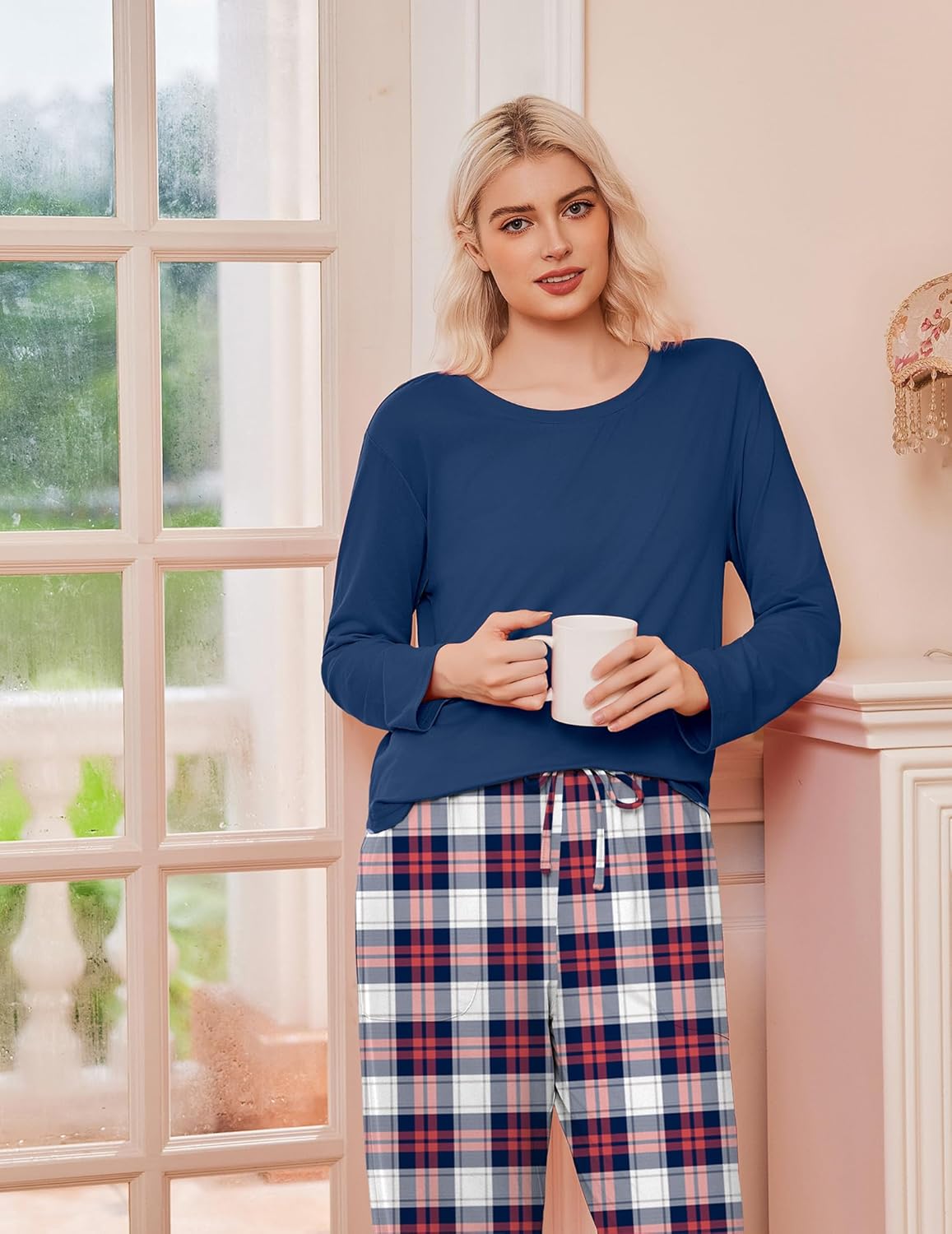 2 Pack Pajama Sets Long Sleeve Soft Pjs Set
