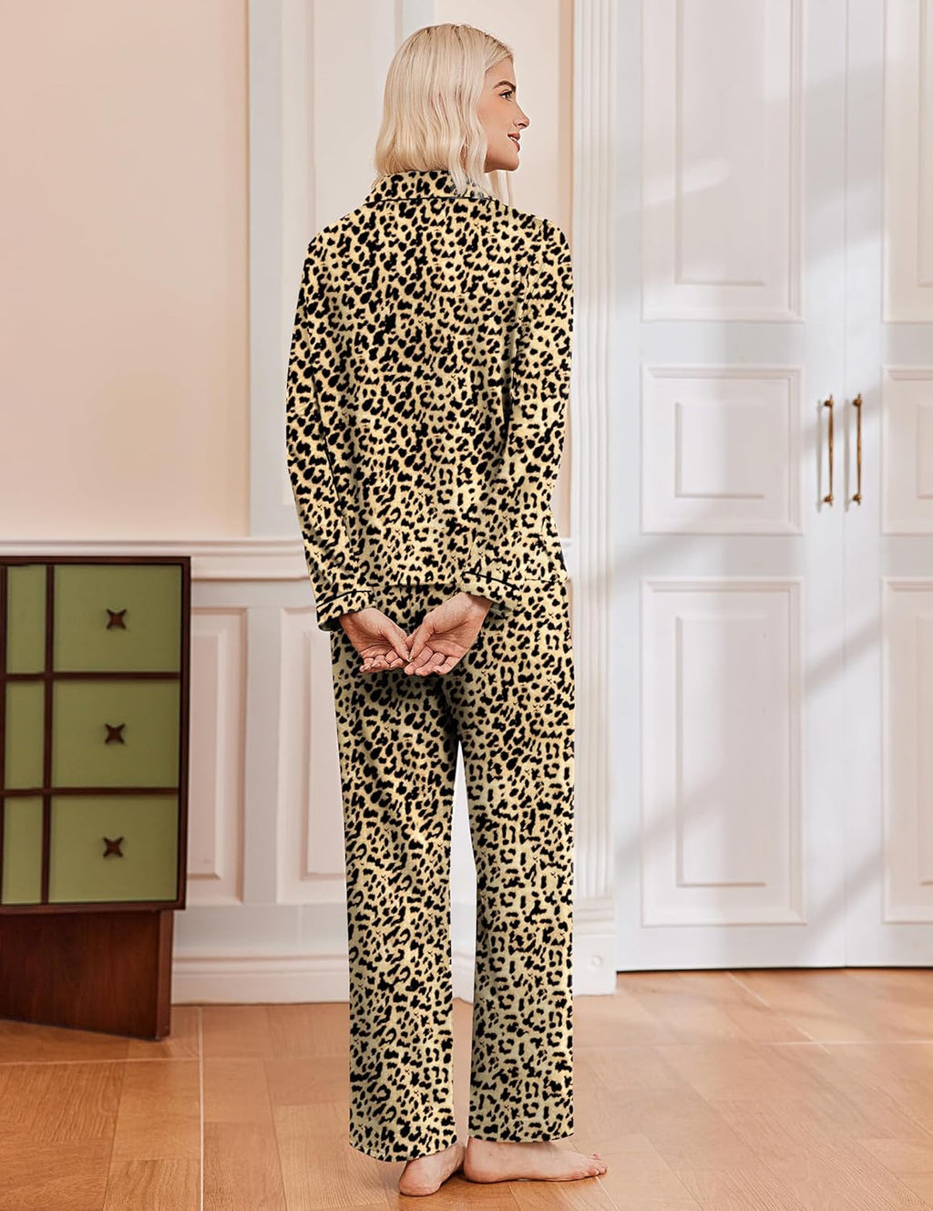 Women's Pajama Sets Long Sleeve Comfy Button Down Nightwear
