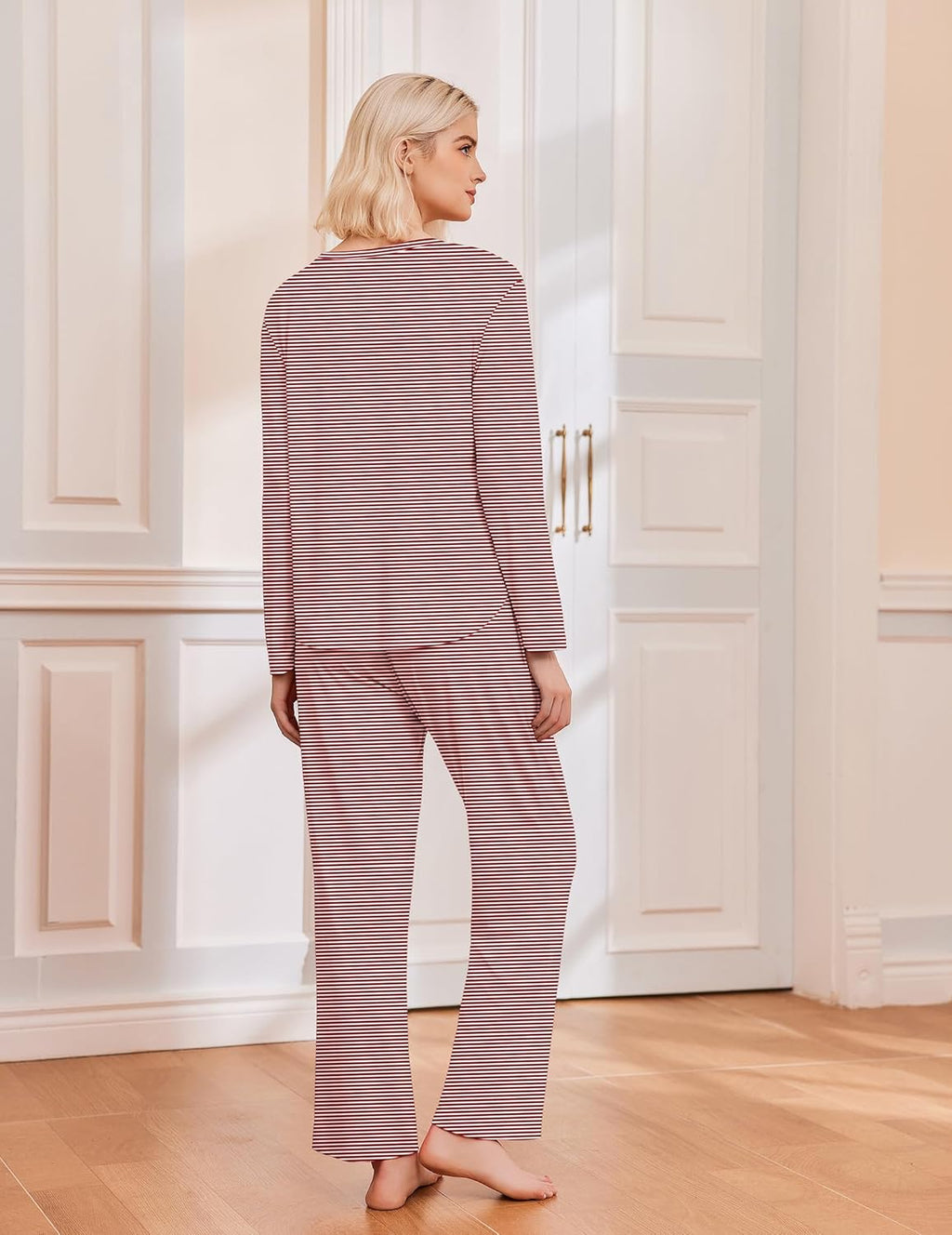 2 Pack Pajama Sets Long Sleeve Soft Pjs Set
