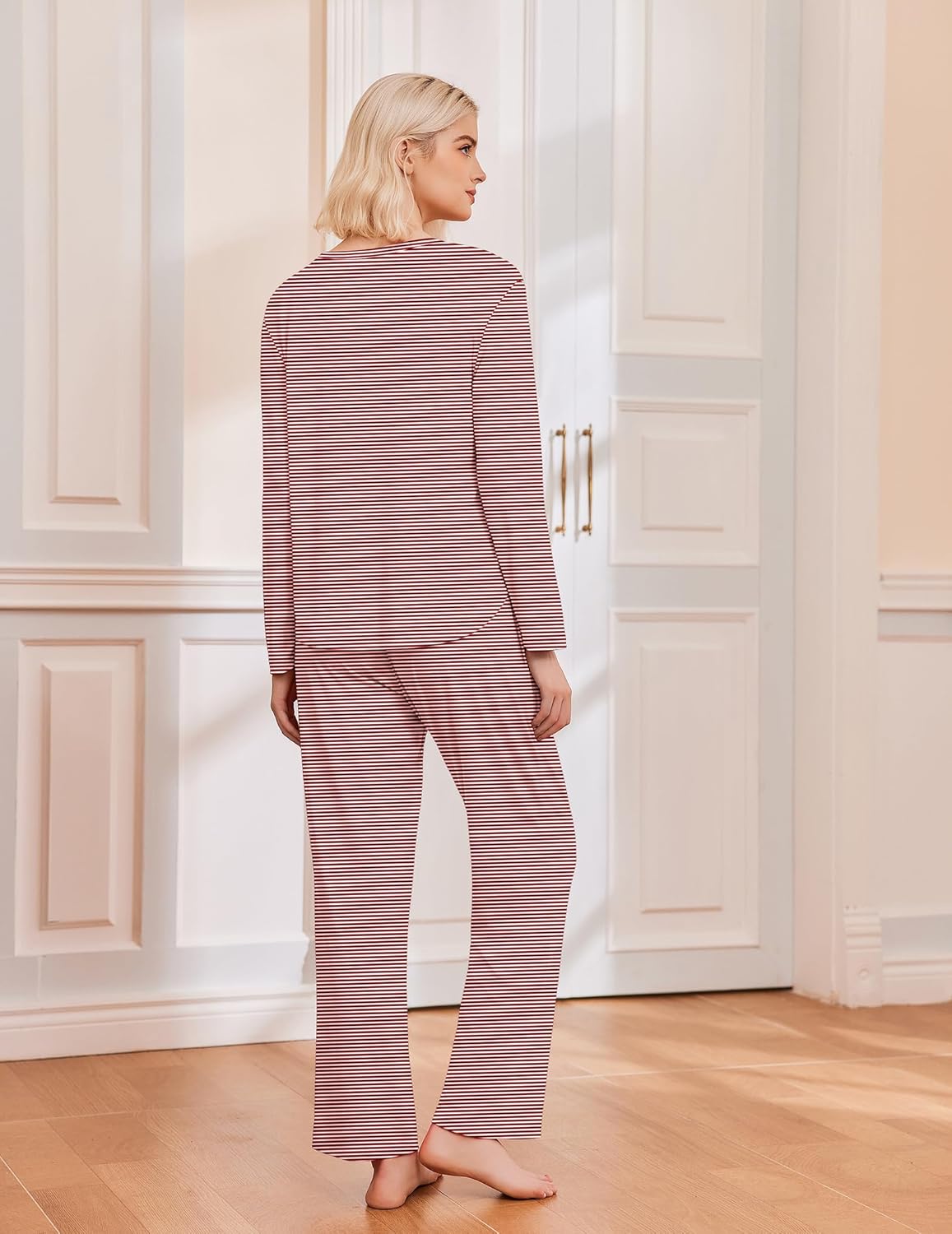 2 Pack Pajama Sets Long Sleeve Soft Pjs Set