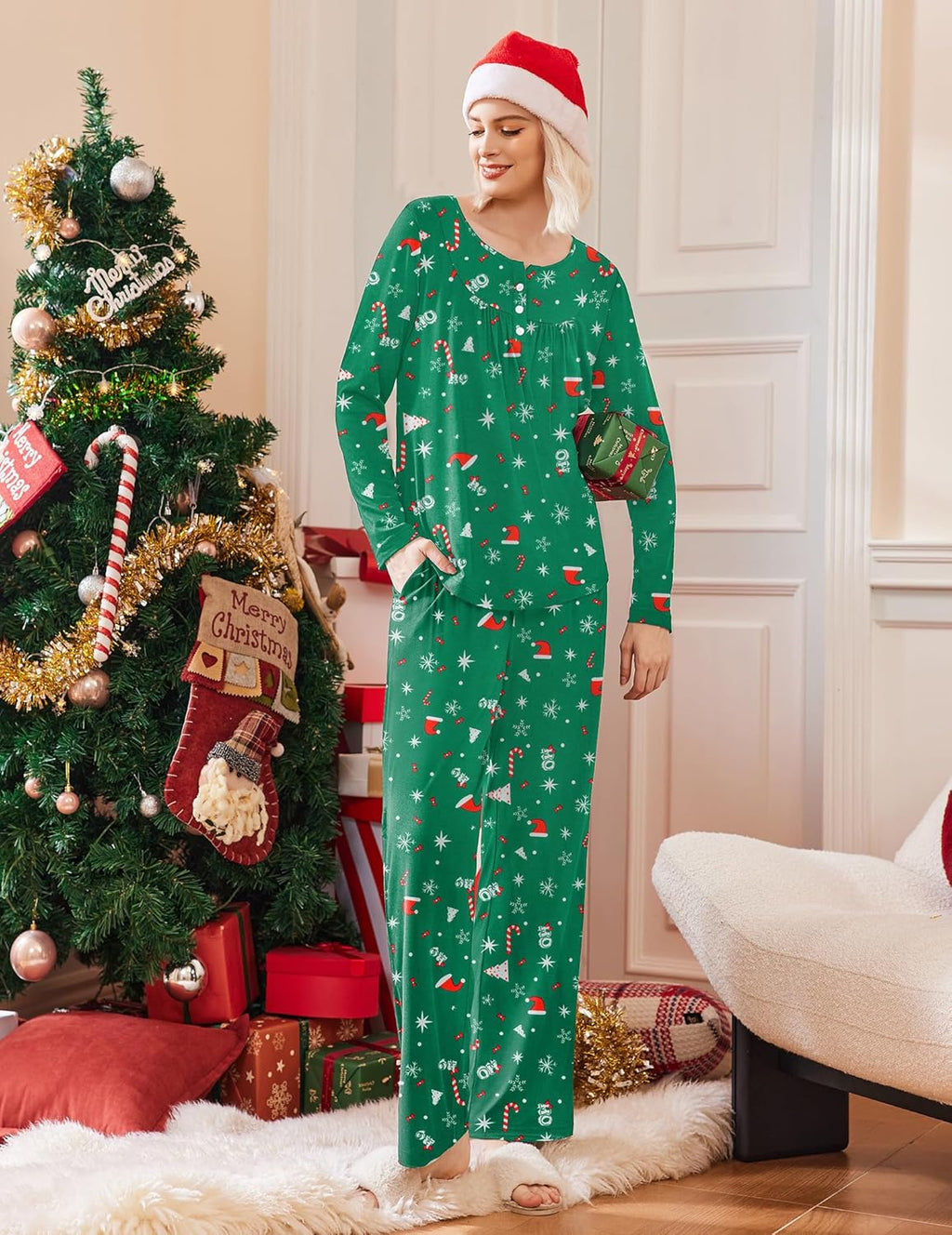 Long Sleeve Top & Pants Pjs Comfy 2 Piece Lounge Set