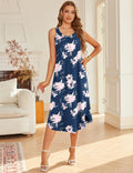Long Pleated Full Length Sleepwear Tank Sleep Dress