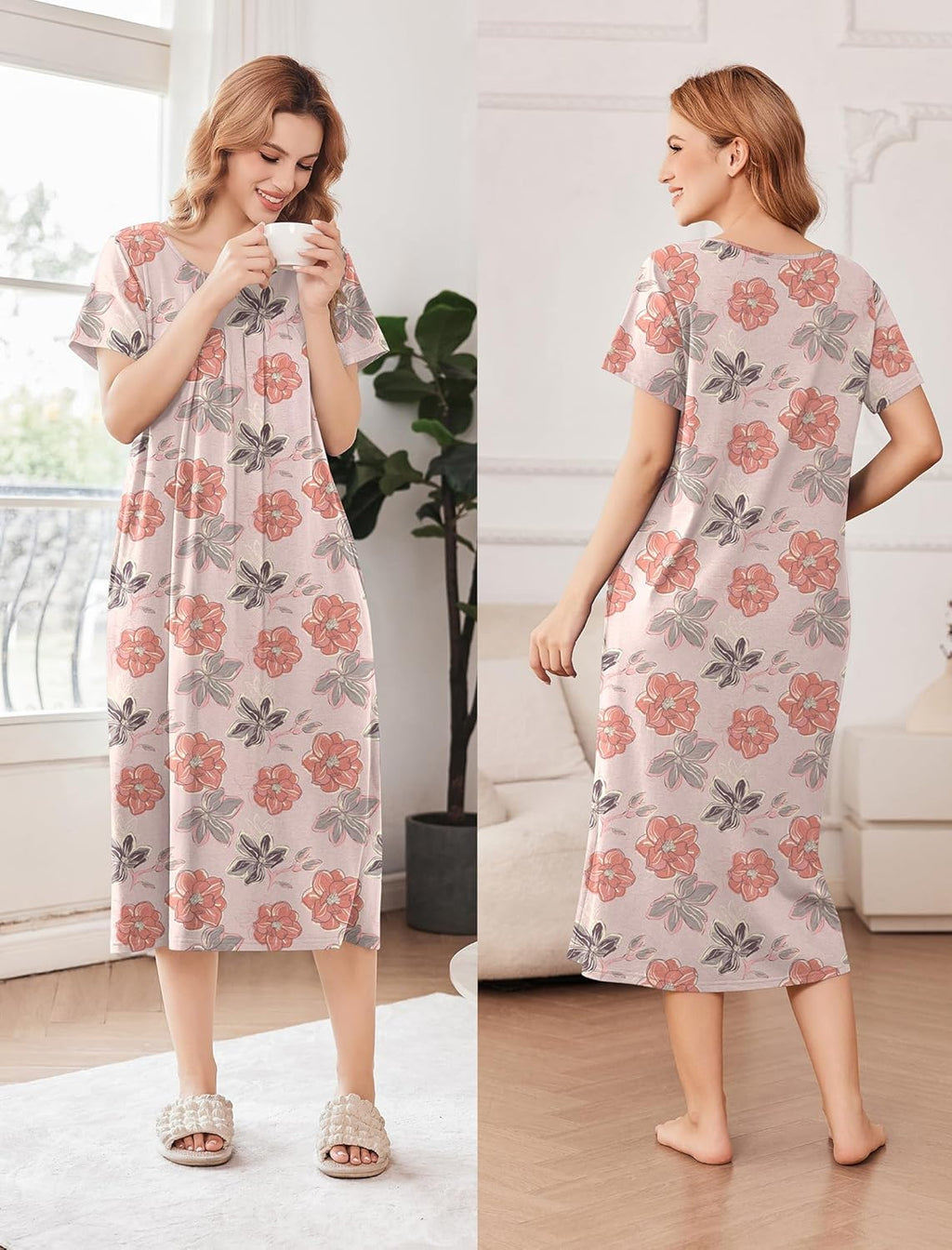 Cotton Nightgowns for Women Long House Dresses