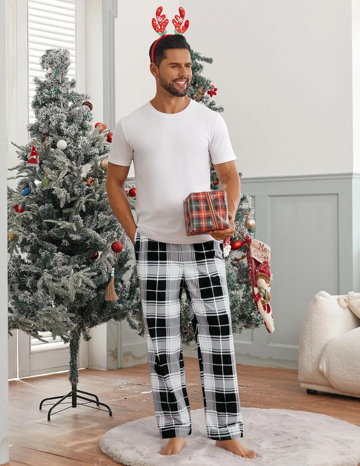 Mens Pajama Pants Sleepwear Soft Pjs Bottoms