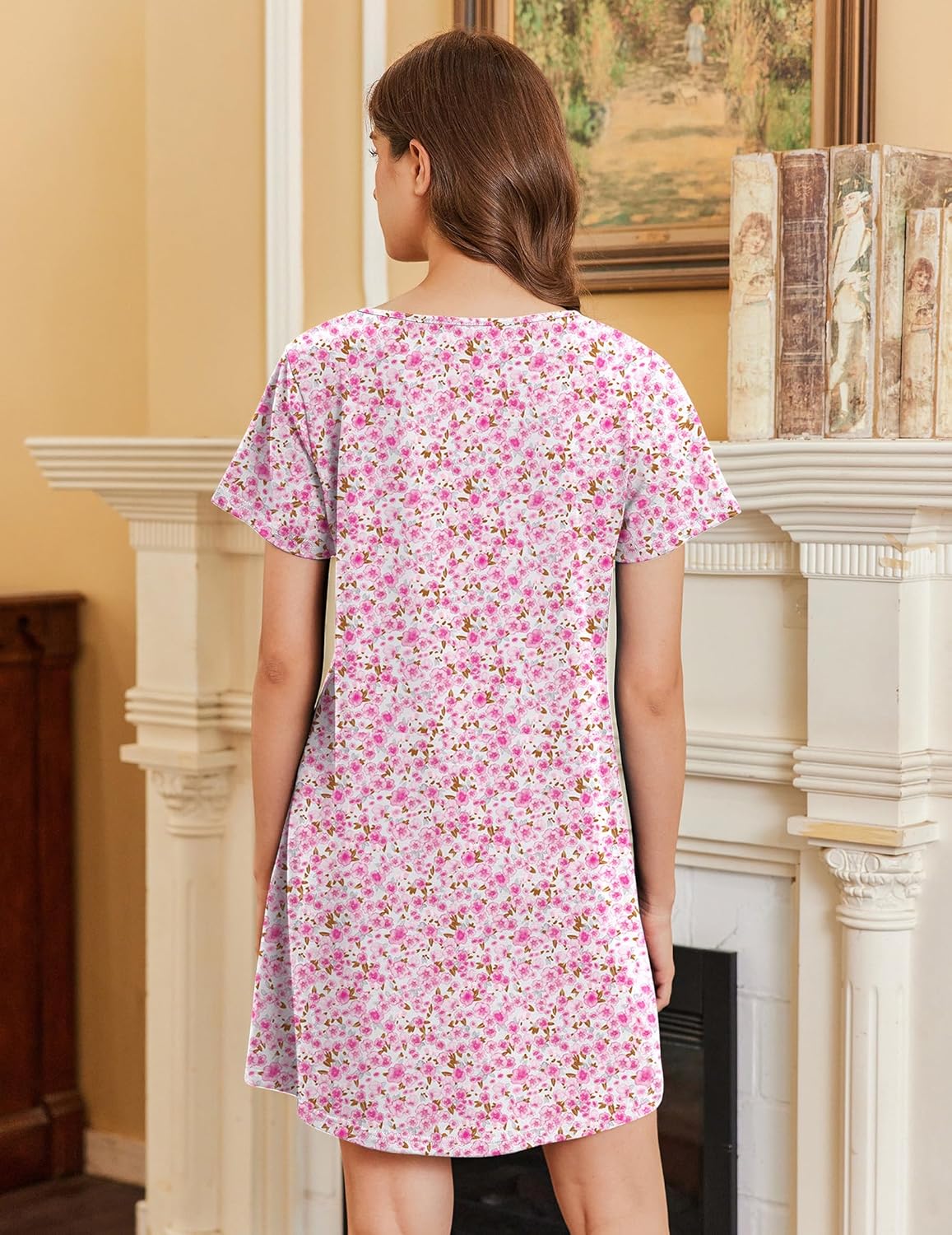 Cotton Short Sleeve Nightshirt T-shirt