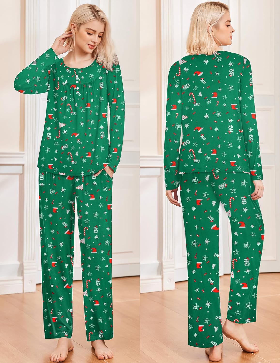 Long Sleeve Top & Pants Pjs Comfy 2 Piece Lounge Set