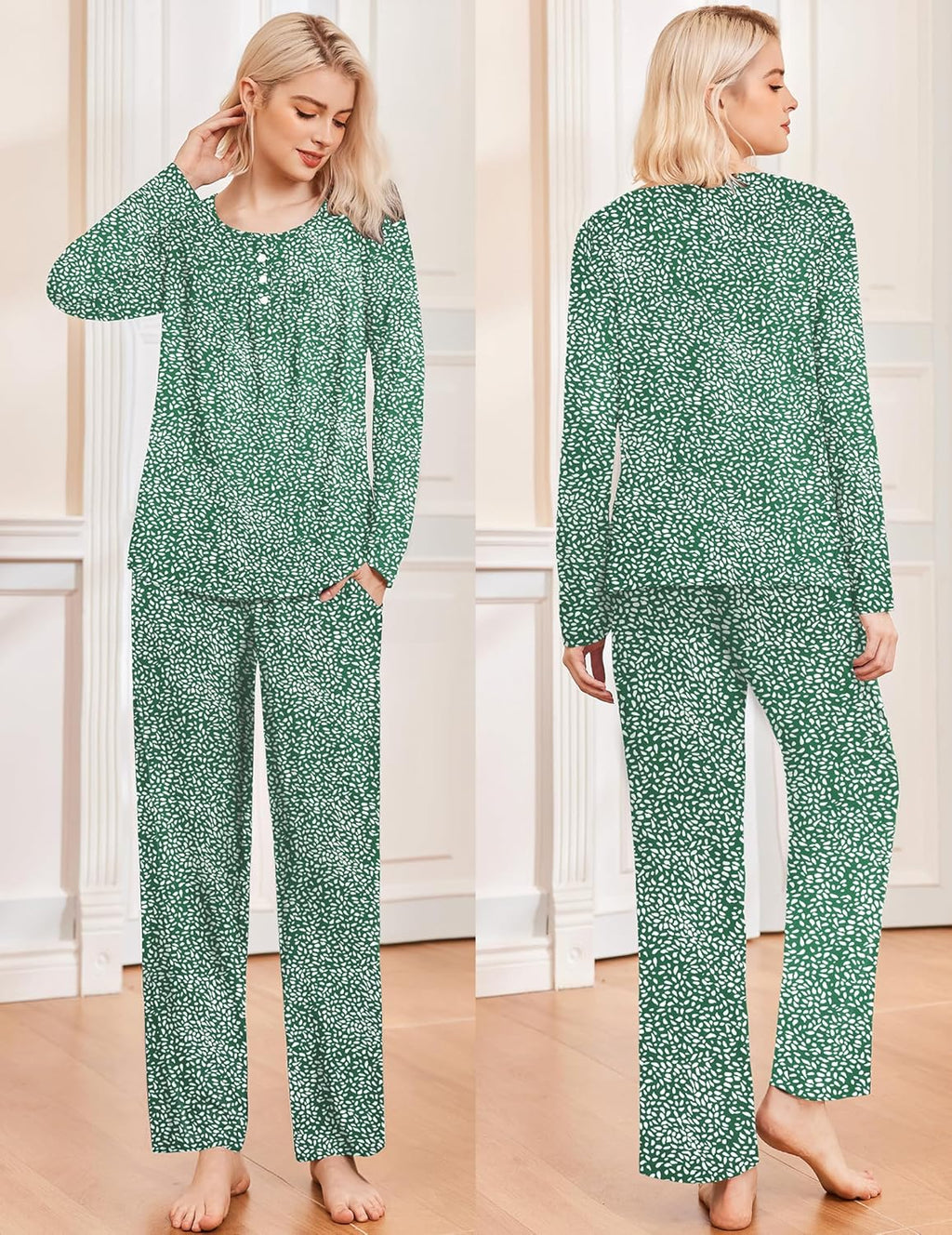 Long Sleeve Top & Pants Pjs Comfy 2 Piece Lounge Set