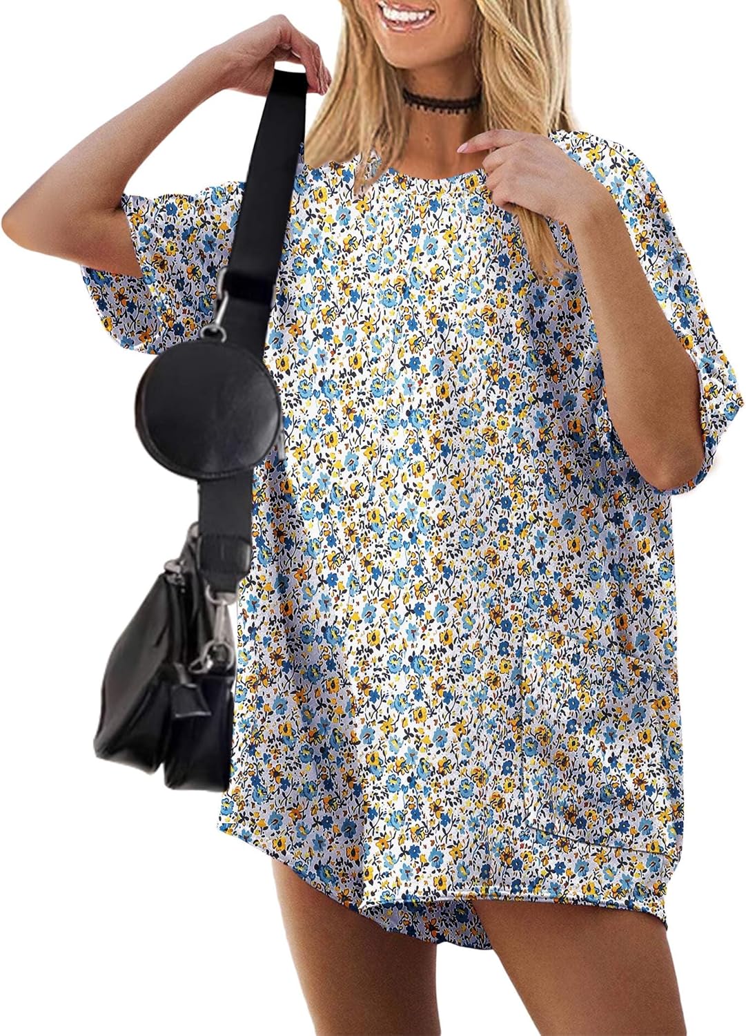 Rompers for Women Oversized Reversible Baggy T-shirt Jumpsuit