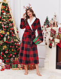 Plush Soft Bathrobe Jacquard Color Block Robes