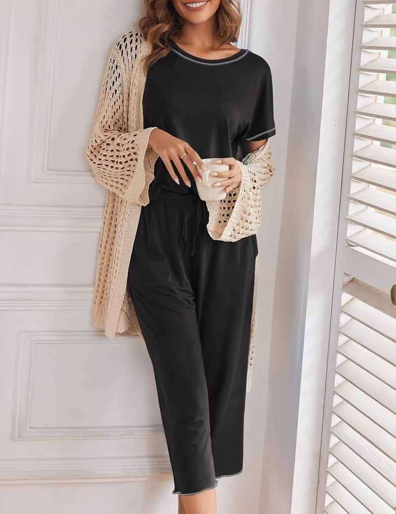Cute Print with Pockets Pajama Sets (US Only)