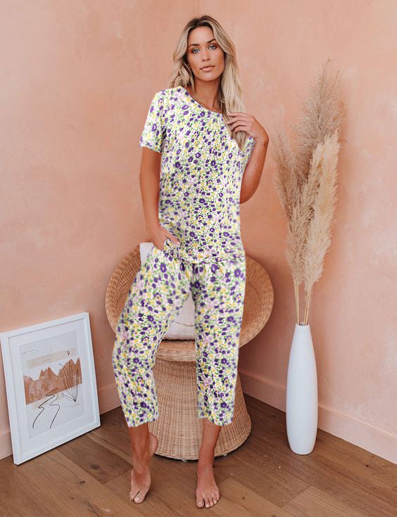 Cute Print with Pockets Pajama Sets (US Only)