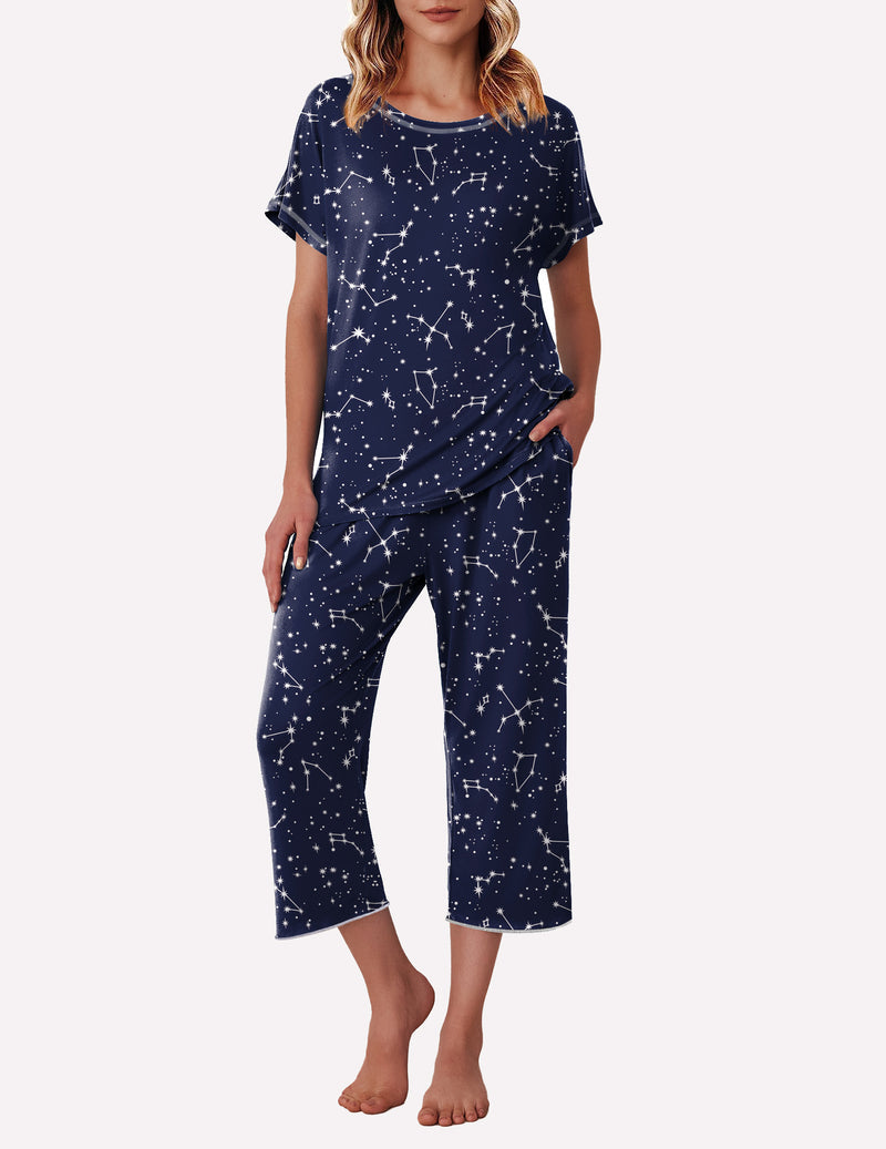 Cute Print with Pockets Pajama Sets (US Only)