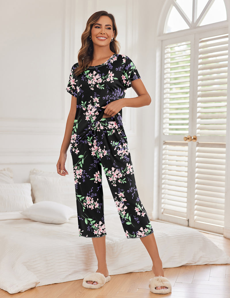 Cute Print with Pockets Pajama Sets (US Only)