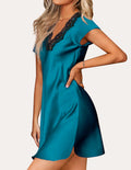 Lace V-Neck Satin Nightgown (US Only)